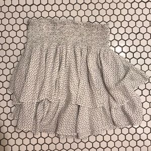 White skirt with black hearts